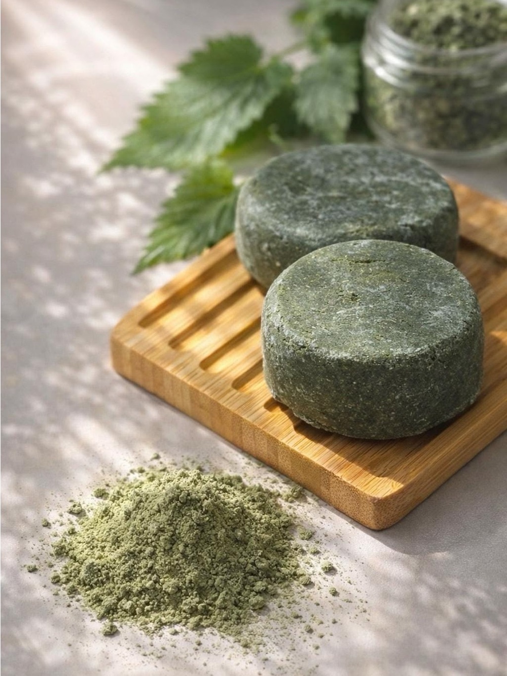 Herbal Green Shampoo Bar - Nourishing Rosemary & Clay Blend